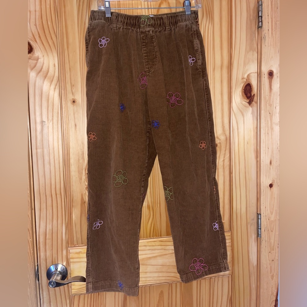 Urban Outfitters UO Floral Embroidered Corduroy Pants